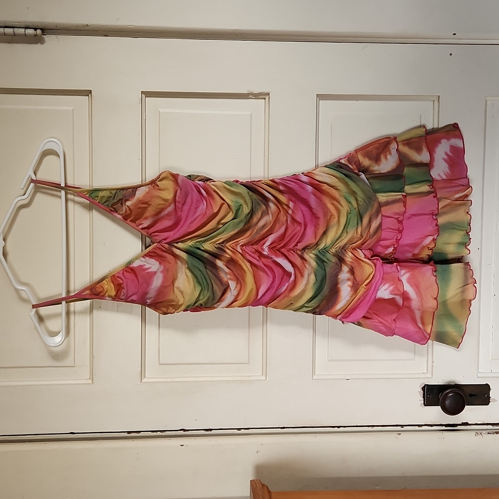 Vintage Victoria Secret Ruched Tie-dye Dress